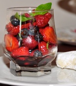 Strawberries, Raspberries and Blueberries macerated in Vino Cotto